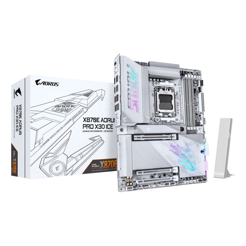 Gigabyte X870E Aorus Pro X3D ICE ATX AM5 Gigabyte X870E Aorus Pro X3D ICE ATX AM5